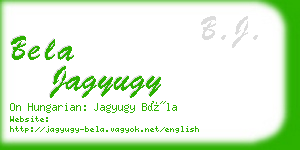 bela jagyugy business card